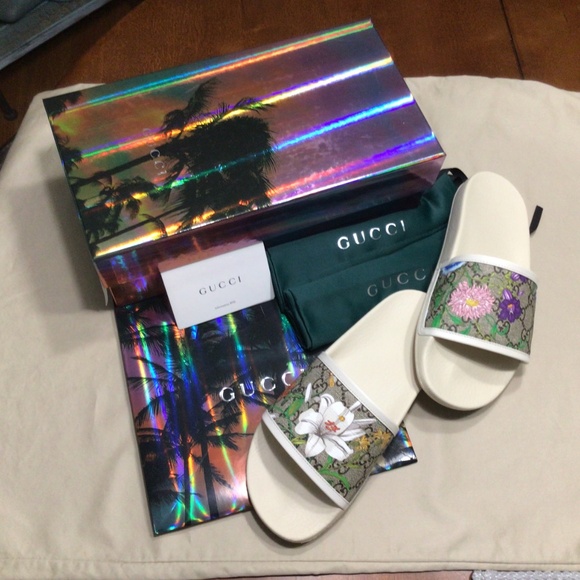Gucci Supreme GG Floral slides - Picture 11 of 13
